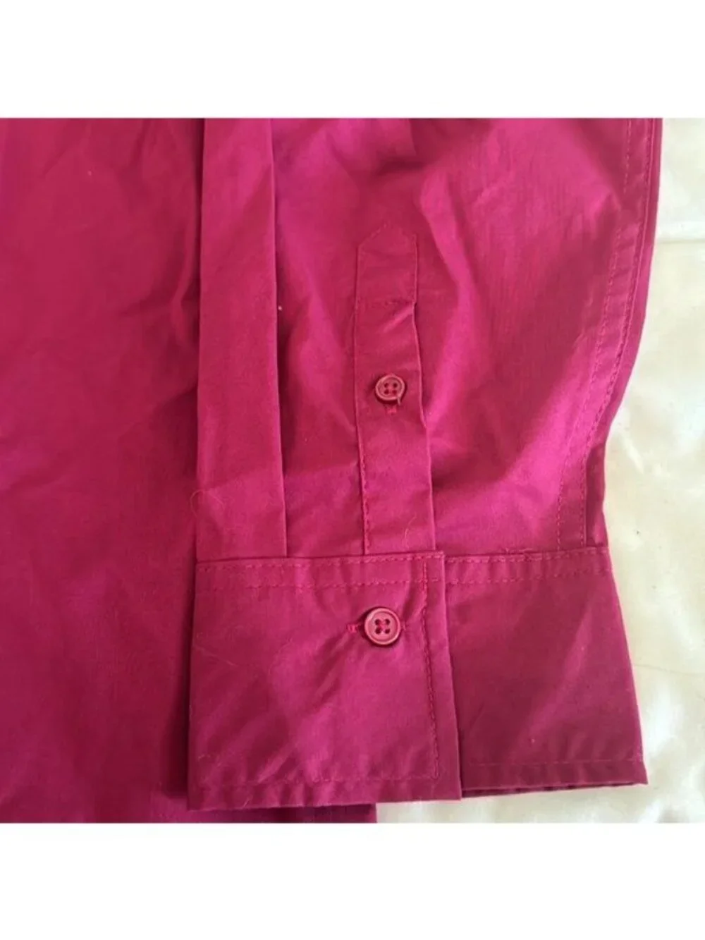 Time & Tru Womens Button Front Shirt XXL 20 Purple Long Sleeve Collared - Picture 6 of 8